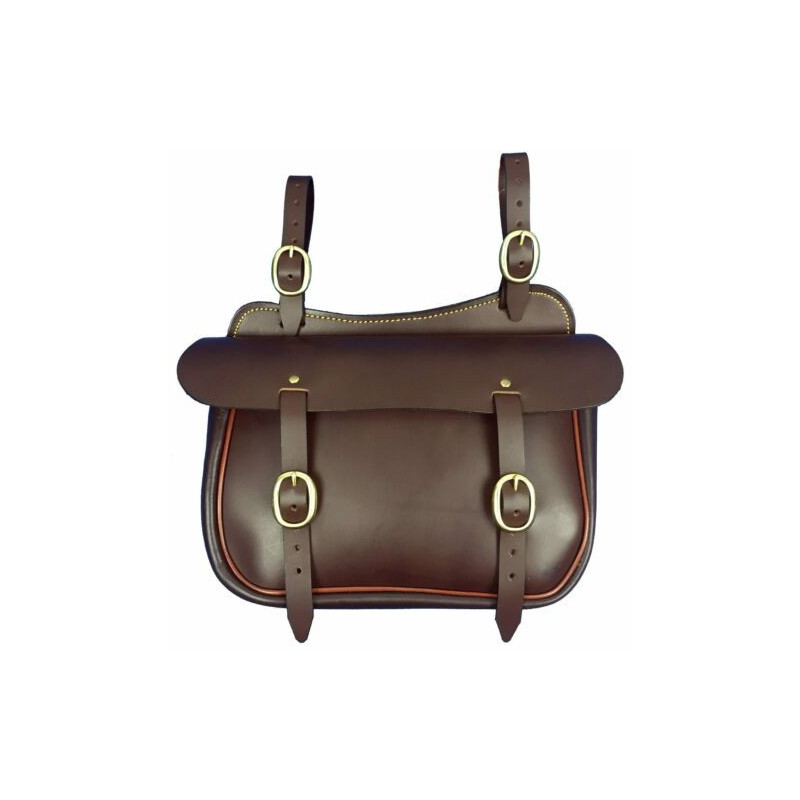 Leather Straight Saddle Bag