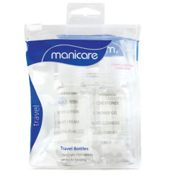 Manicare Travel Bottles with ID Labels 2 Pack
