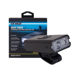 Brillar Night Rider - 300 Lumen Rechargeable Multifunctional Bike Light